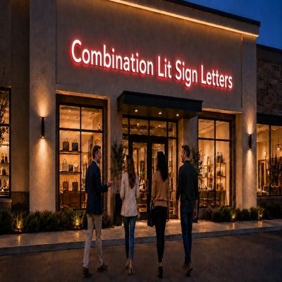 Combination-Lit Sign Letters